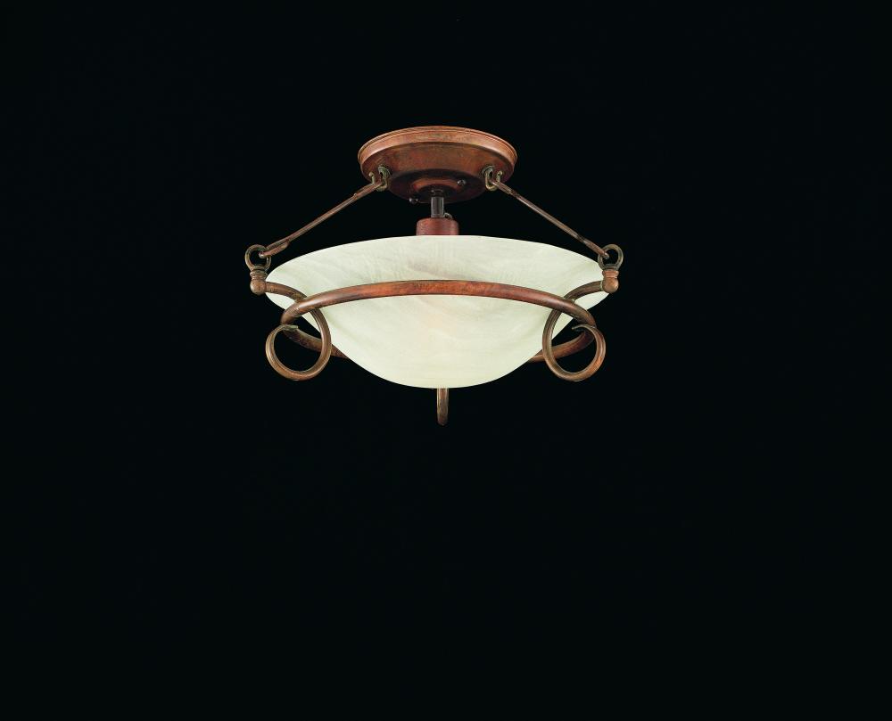 1-LIGHT SEMI FLUSH MOUNT