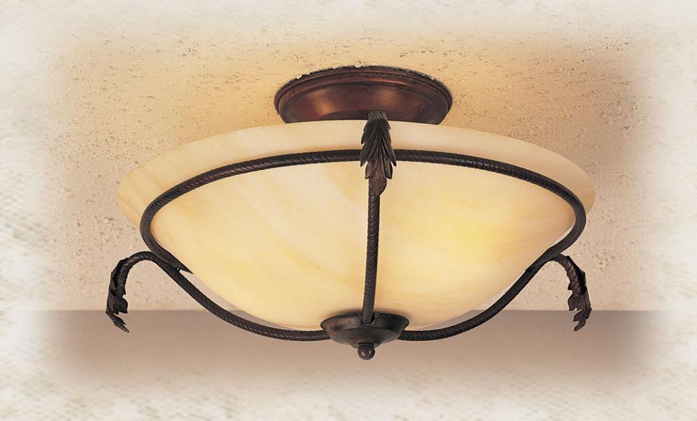 2-LIGHT SEMI FLUSH MOUNT