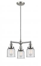 Innovations Lighting 207-SN-G52 - Bell - 3 Light - 19 inch - Brushed Satin Nickel - Stem Hung - Chandelier