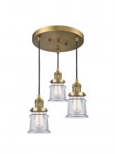 Innovations Lighting 211/3-BB-G182S - Small Canton 3 Light Multi-Pendant