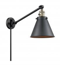 Innovations Lighting 237-BAB-M13-BK - Appalachian - 1 Light - 8 inch - Black Antique Brass -Adjustable Swing Arm