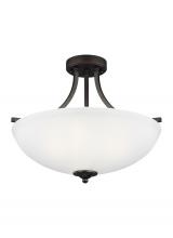 Generation Lighting 7716503-710 - Geary Medium Three Light Semi-Flush Convertible Pendant